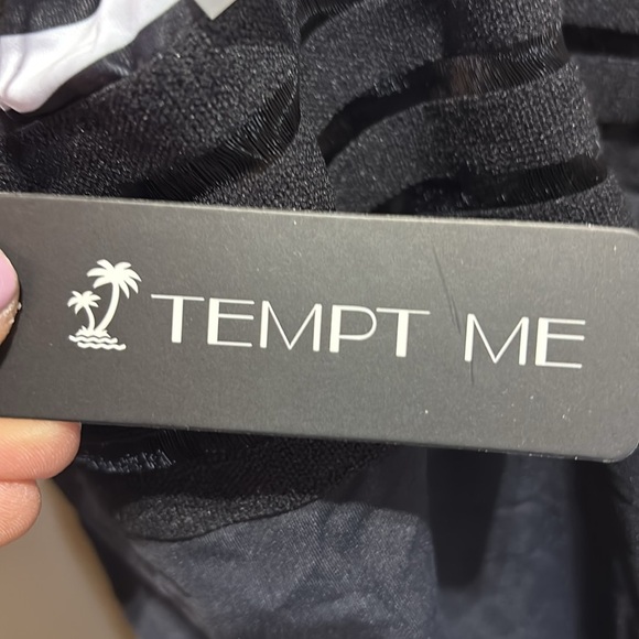 Tempt Me Halter crisscross mesh,mesh waist Tummy Control removable pads - Picture 12 of 14